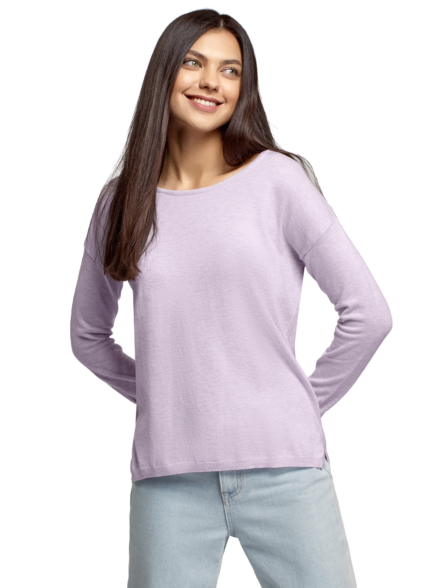 

Джемпер женский oodji 63812580-2B фиолетовый 2XS, 63812580-2B