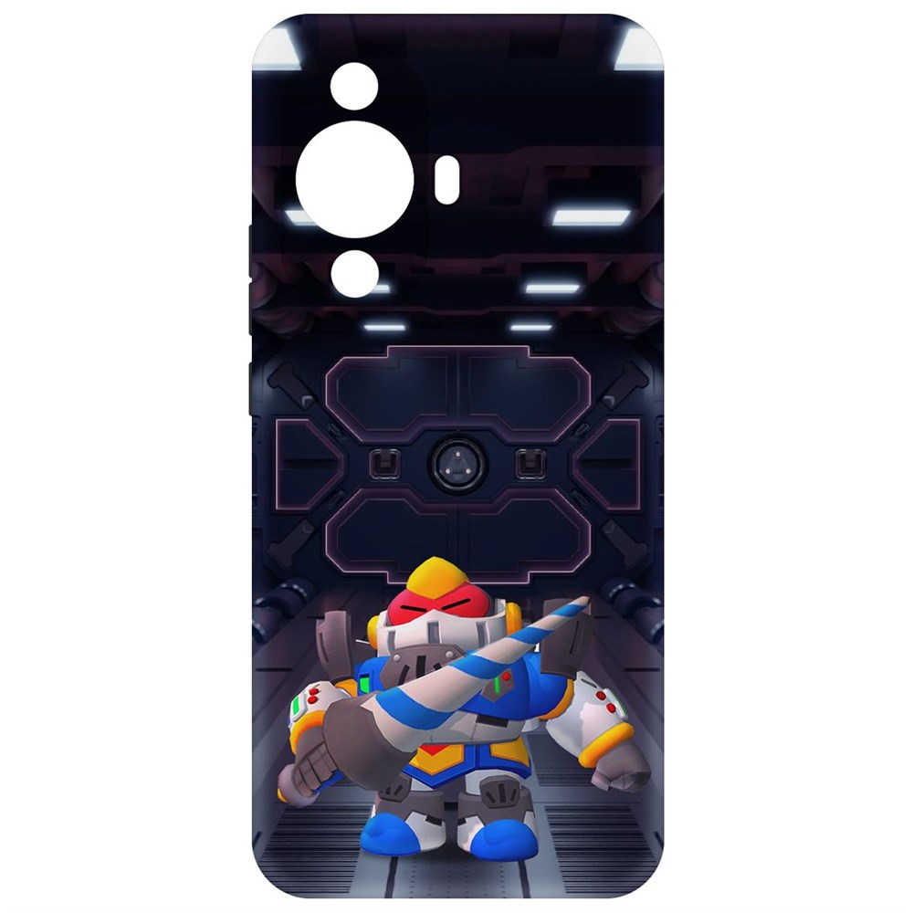 

Чехол-накладка Krutoff Soft Case Brawl Stars - Паладин Вольт-Меха для Huawei Nova 11, Черный