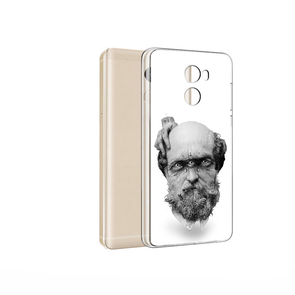 

Чехол MyPads Tocco для Xiaomi Redmi 4 Pro страшный бородатый мужчина абстракция, Прозрачный, Tocco