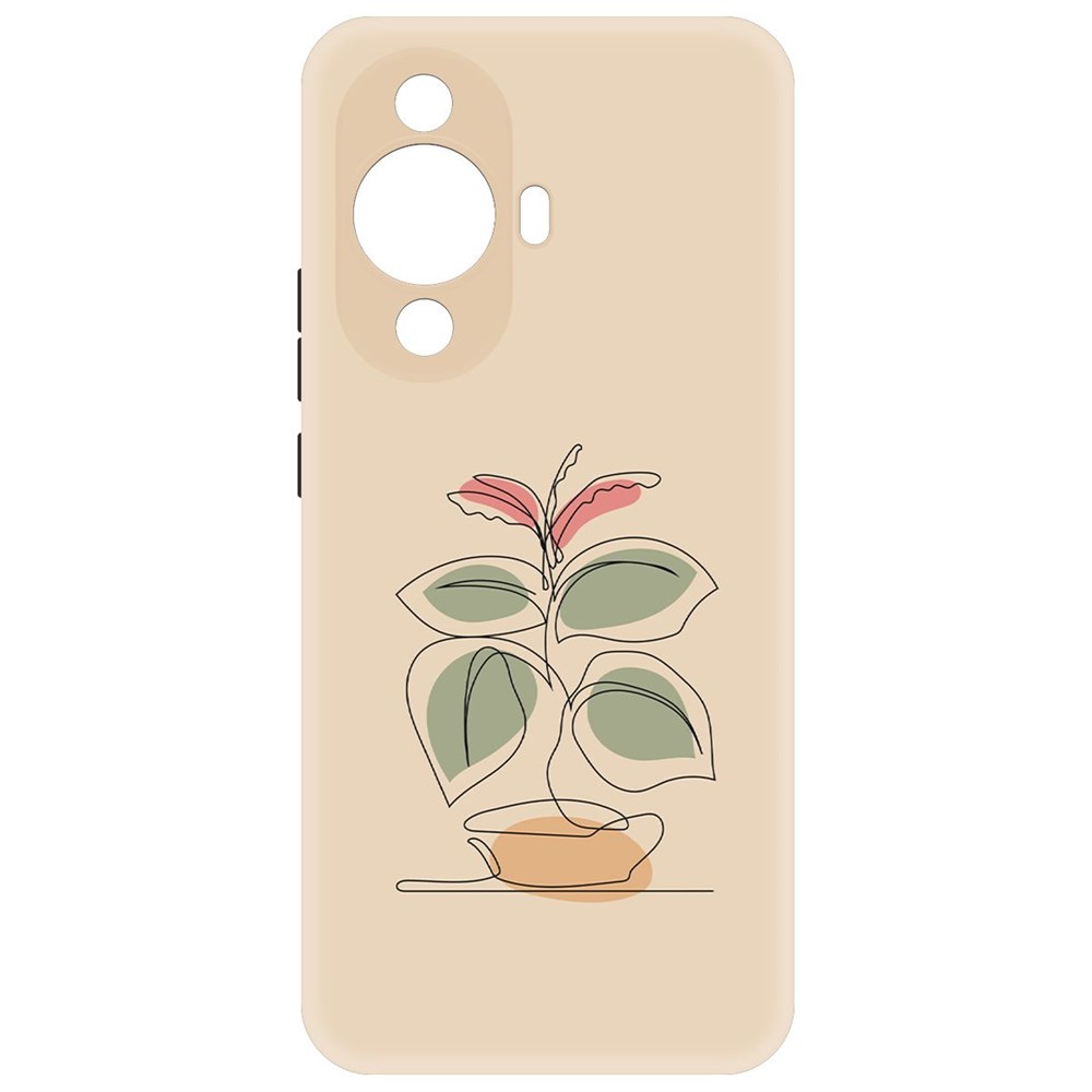 

Чехол-накладка Krutoff Soft Case Цветок для Huawei Nova 11, Черный