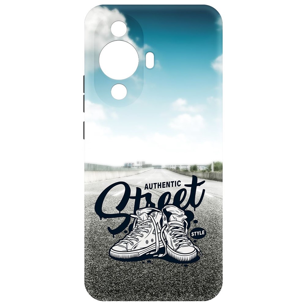 

Чехол-накладка Krutoff Soft Case Кроссовки мужские Уличный стиль для Huawei Nova 11, Черный
