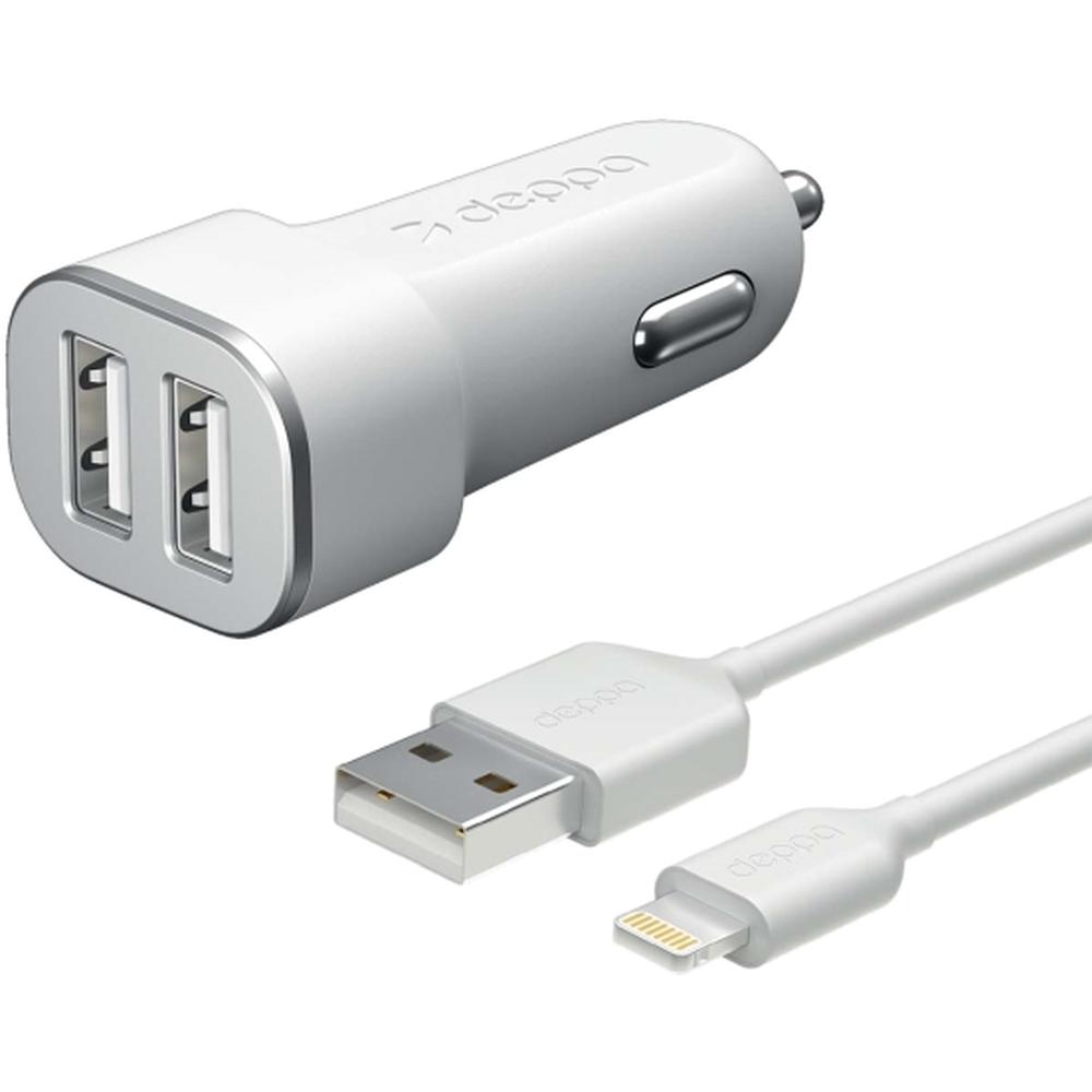 Автомобильное зарядное устройство Deppa Ultra MFI Apple Lightning 2xUSB 24A 11291 188000₽