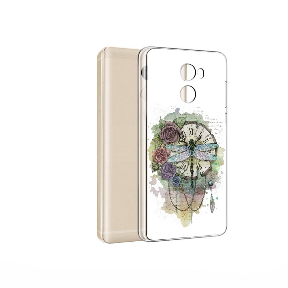 

Чехол MyPads Tocco для Xiaomi Redmi 4 Pro старинные часы в цветах (PT47305.303.621), Прозрачный, Tocco