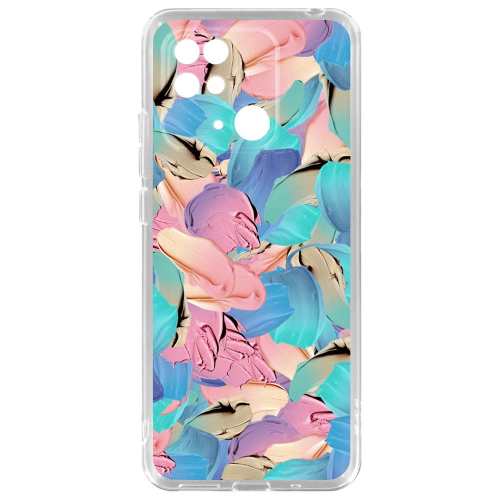 

Чехол-накладка Krutoff Clear Case Абстракт краска для Xiaomi Redmi 10C, Прозрачный