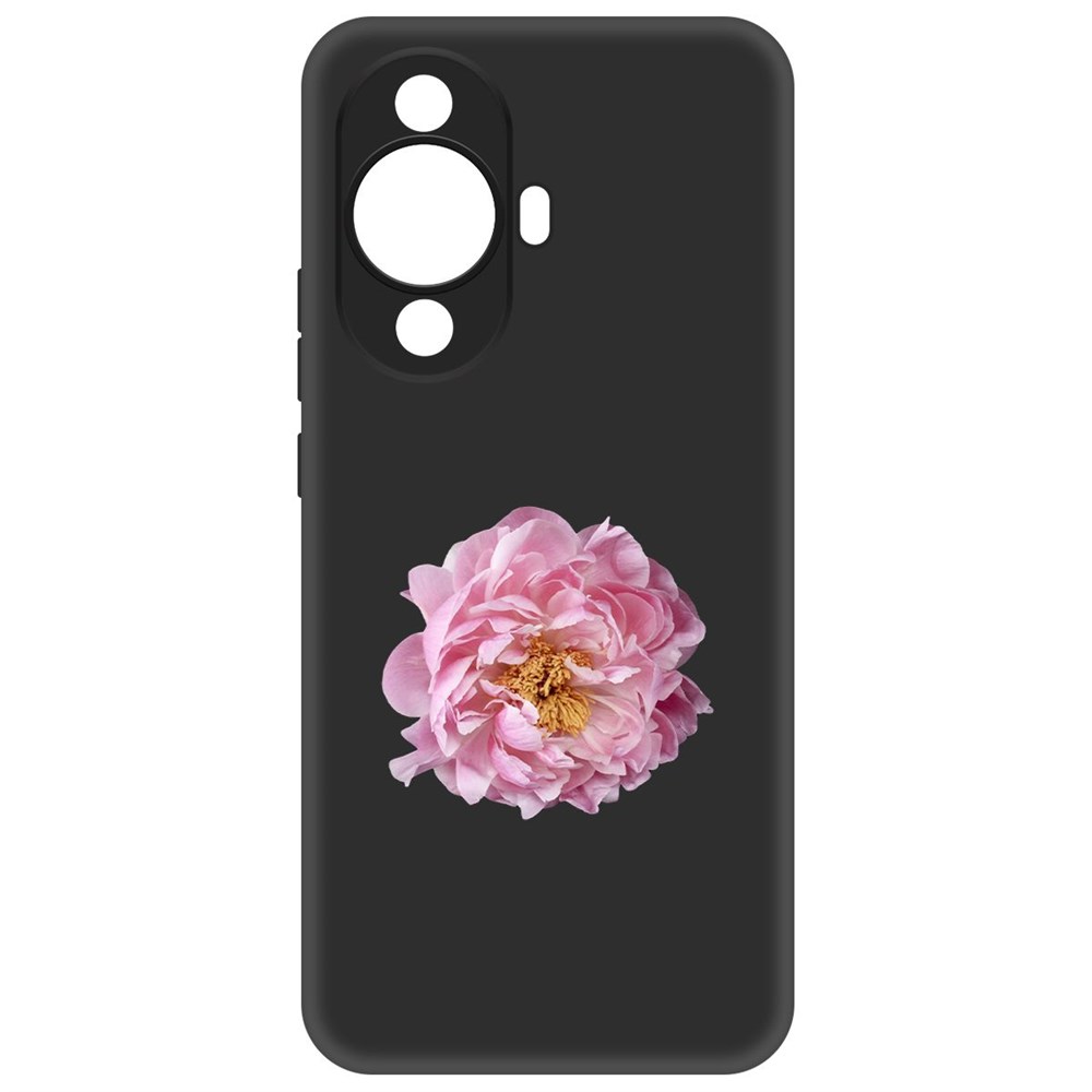 

Чехол-накладка Krutoff Soft Case Розовый пион для Huawei Nova 11, Черный