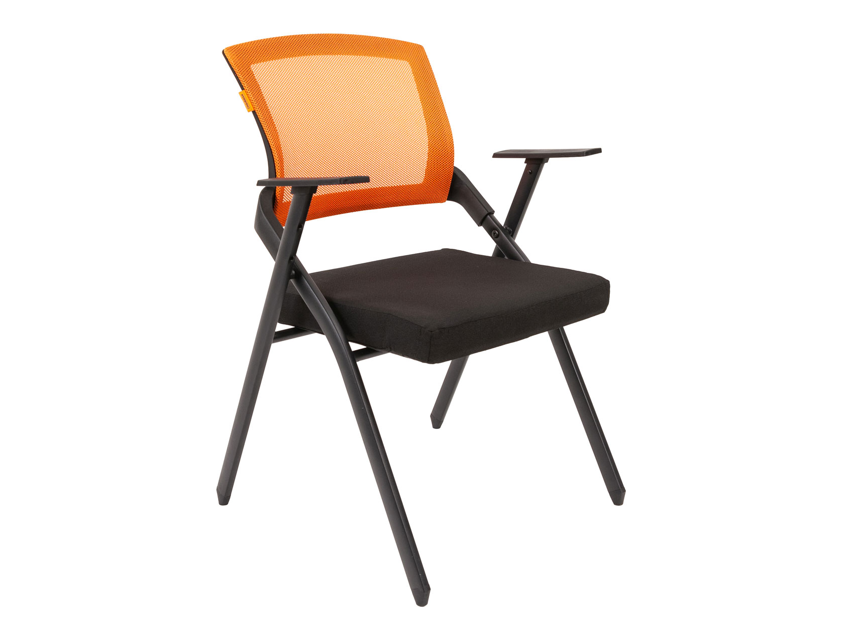 Офисный стул ТАЙПИТ-МК Chairman NEXX Черный, ткань / Оранжевый, сетчатый акрил
