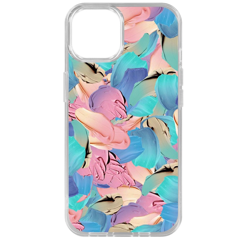 

Чехол-накладка Krutoff Clear Case Абстракт краска для iPhone 14, Прозрачный