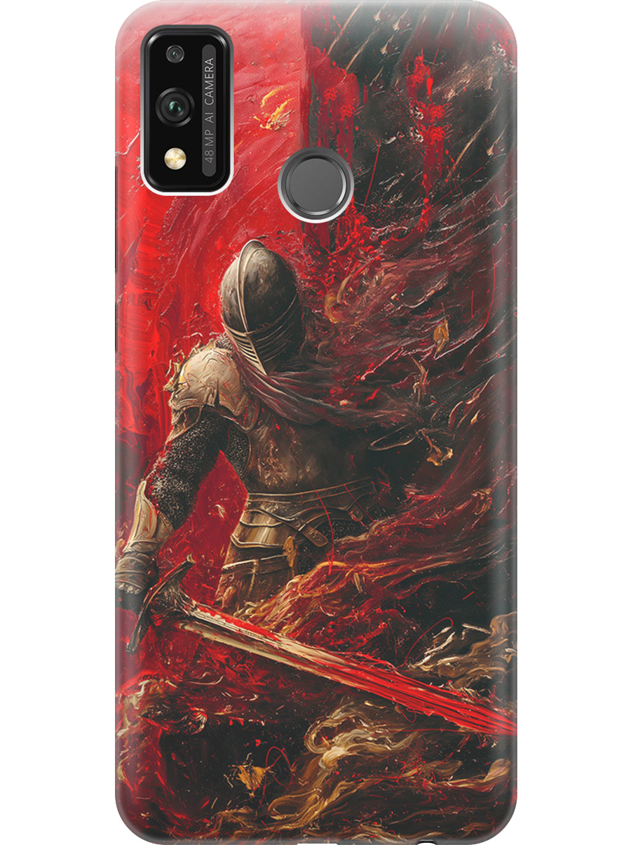 

Силиконовый чехол на Honor 9X Lite с принтом "Алый рыцарь", Прозрачный;красный;черный, 723565485