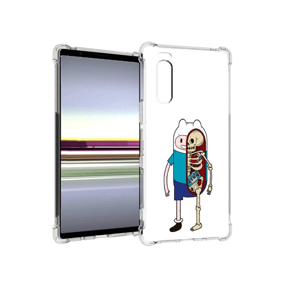 

Чехол MyPads Tocco для Sony Xperia 5 Финн скелет (PT139963.234.187), Прозрачный, Tocco