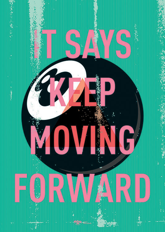 

Большой мотивационный постер на стену Keep Moving 50х70 см без рамы, MM8