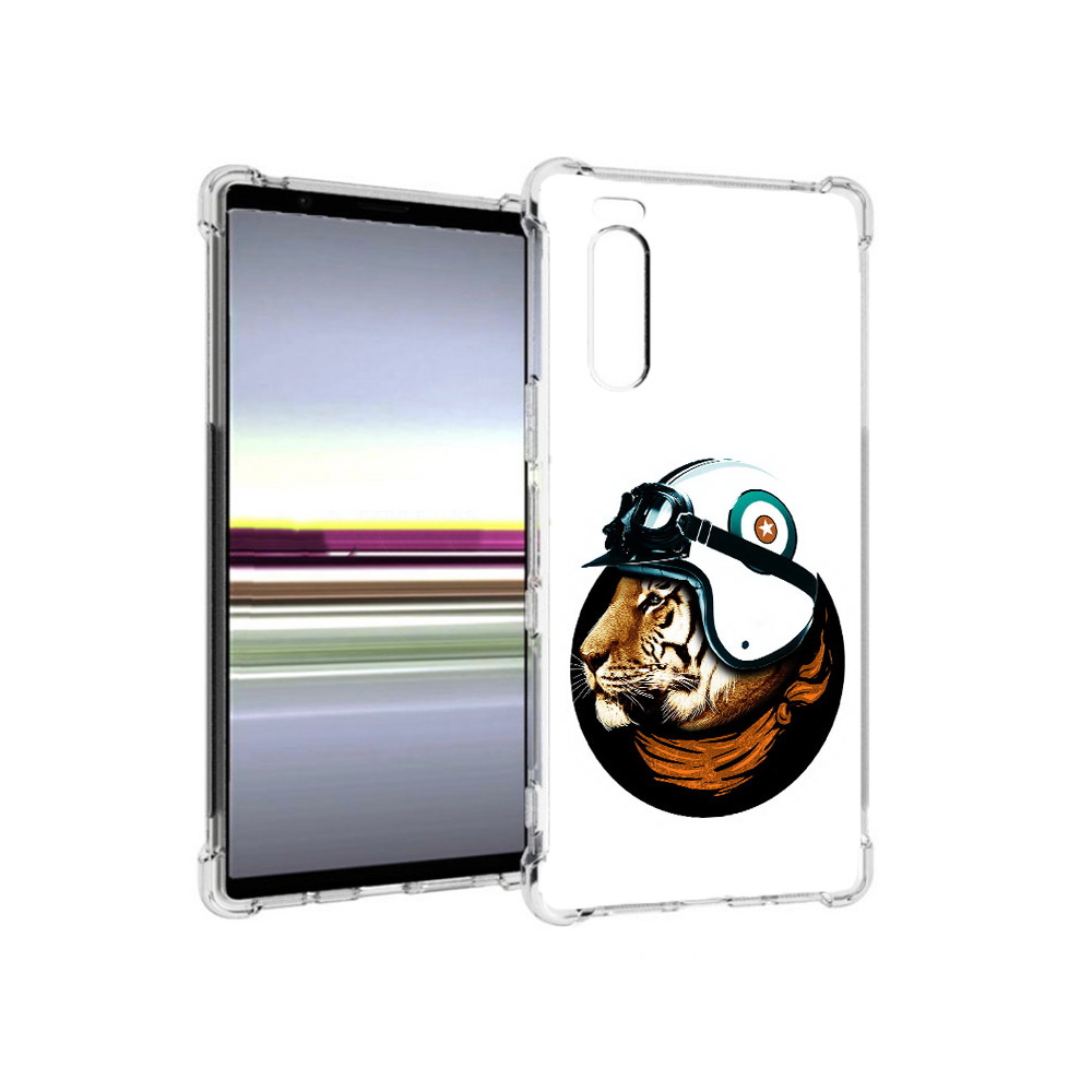 

Чехол MyPads Tocco для Sony Xperia 5 Тигр в шлеме (PT139963.234.171), Прозрачный, Tocco