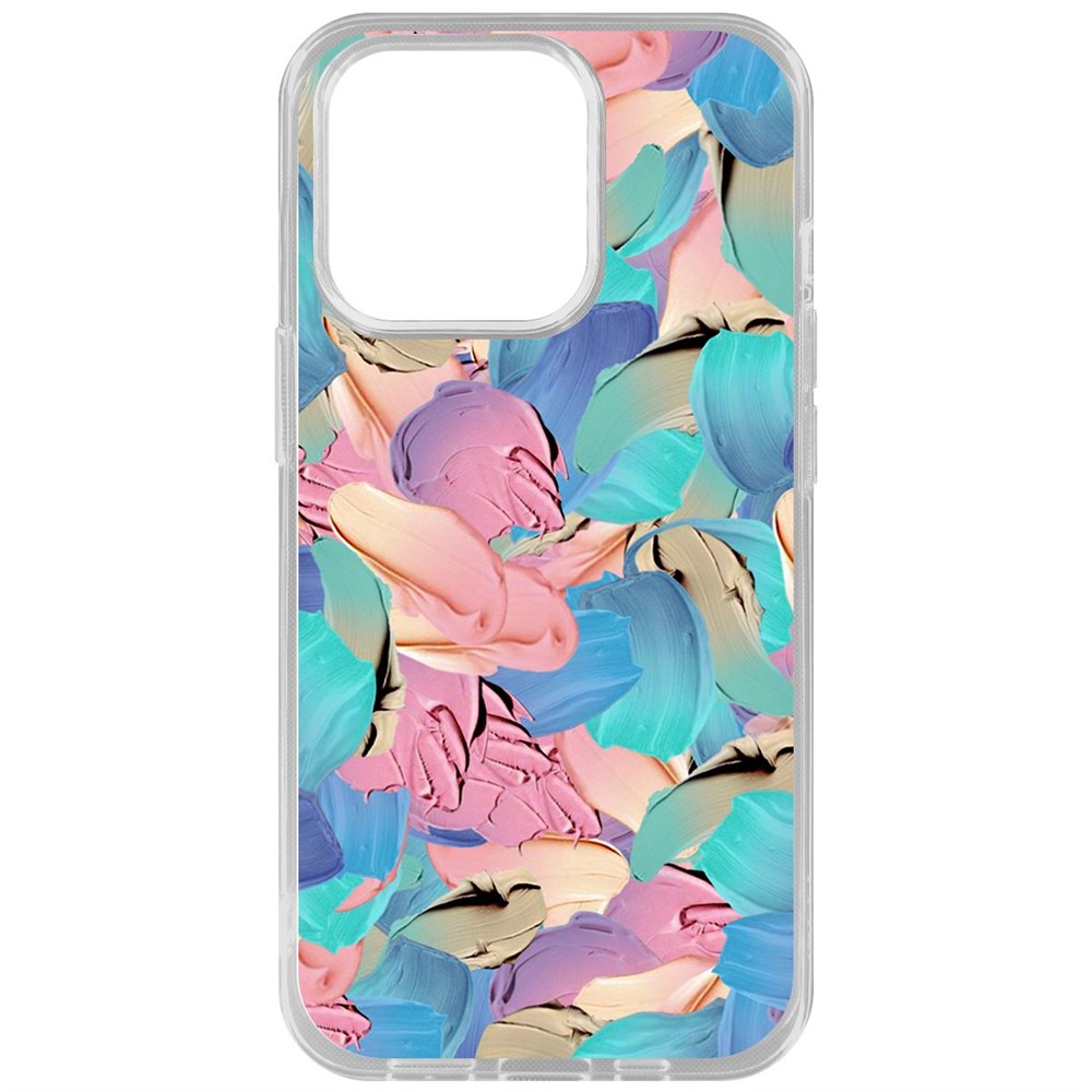 

Чехол-накладка Krutoff Clear Case Абстракт краска для iPhone 14 Pro, Прозрачный