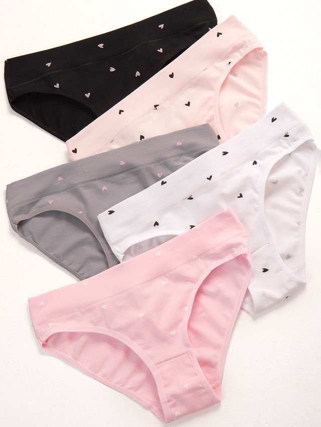 

Комплект трусов женских Happyfox HF101314DNсл черный/розовый/серый 46-48 RU, HF101314DNсл