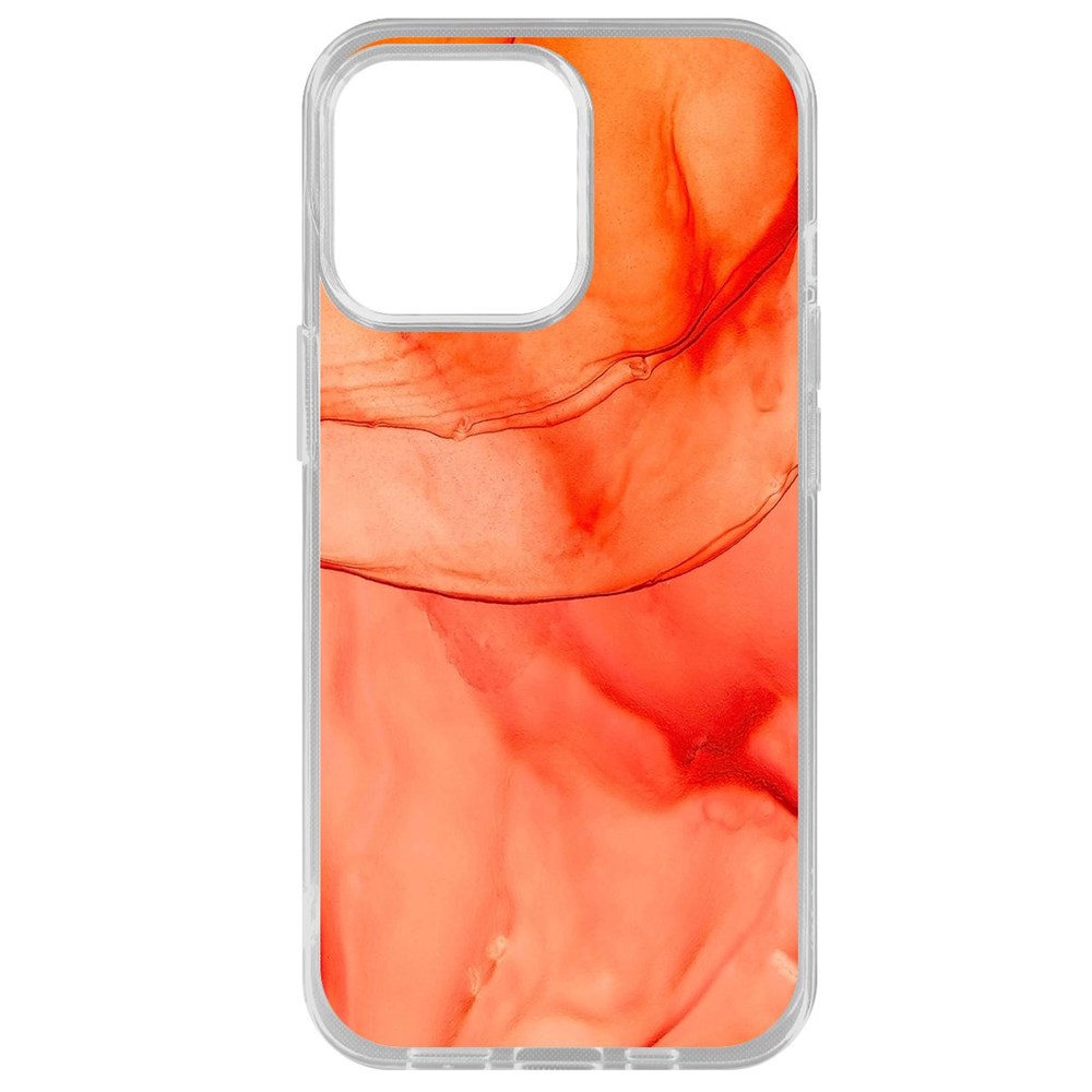 Чехол-накладка Krutoff Clear Case Абстракт оранж для iPhone 14 Pro Max