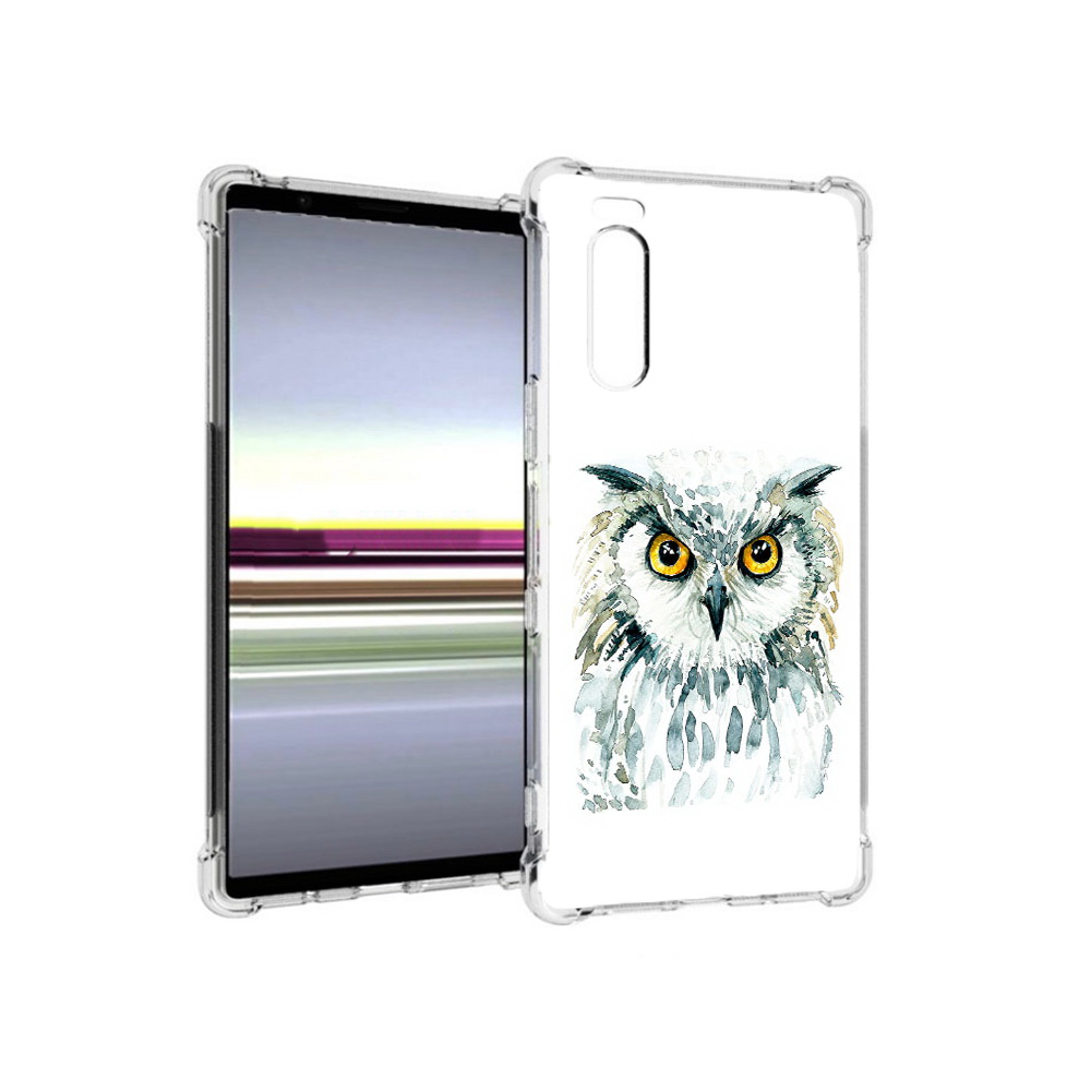 

Чехол MyPads Tocco для Sony Xperia 5 Серьезная сова (PT139963.234.156), Прозрачный, Tocco