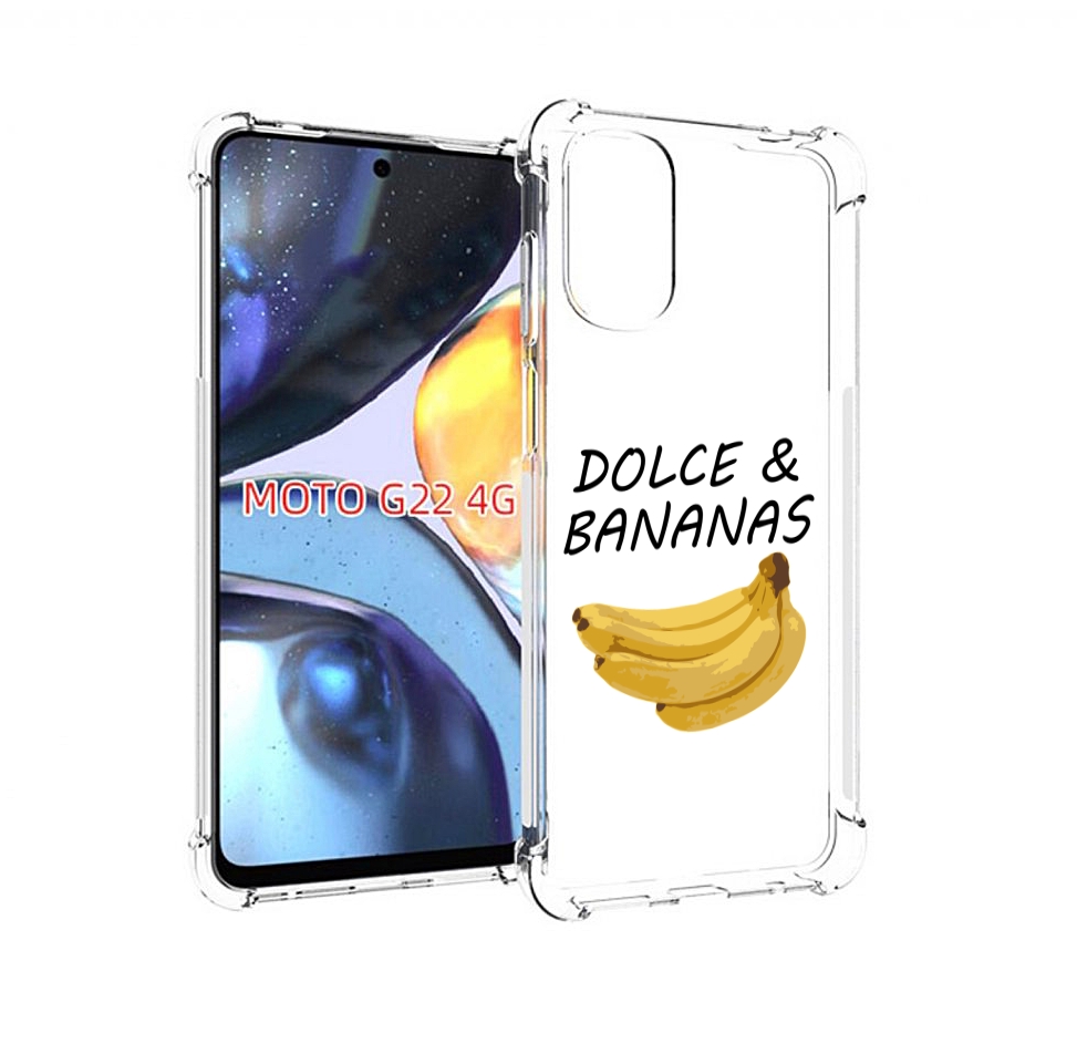 

Чехол MyPads Dolce Дольче банан для Motorola Moto G22 4G, Прозрачный, Tocco