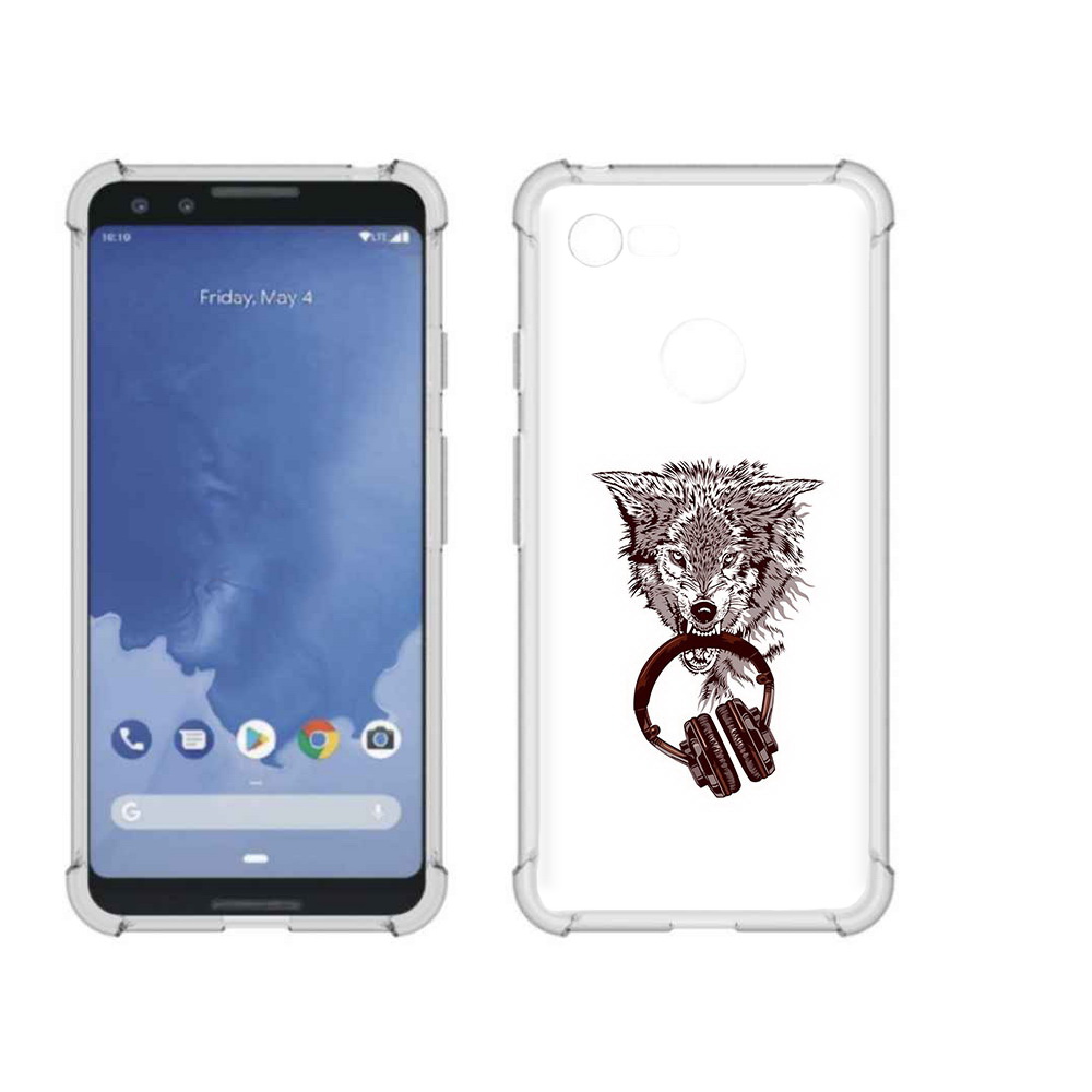 

Чехол MyPads Tocco для Google Pixel 3 дикий волк, Прозрачный, Tocco