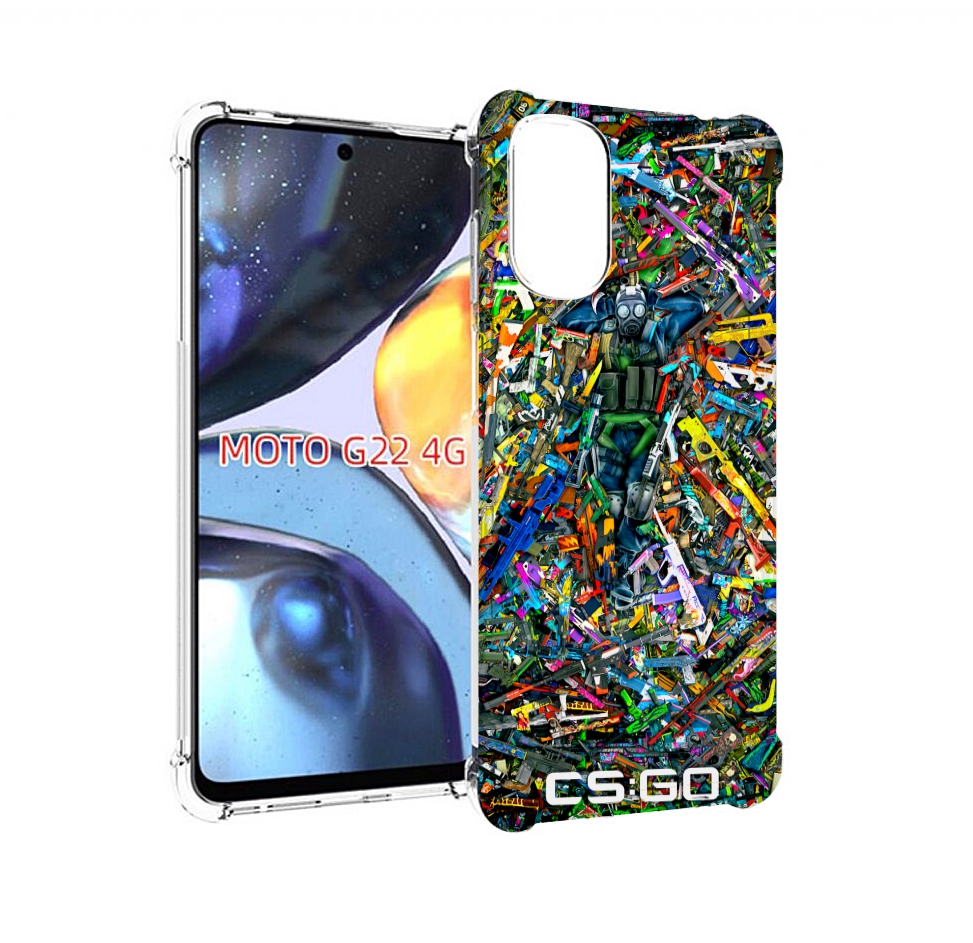 

Чехол MyPads CS GO guns skins мужской для Motorola Moto G22 4G, Прозрачный, Tocco