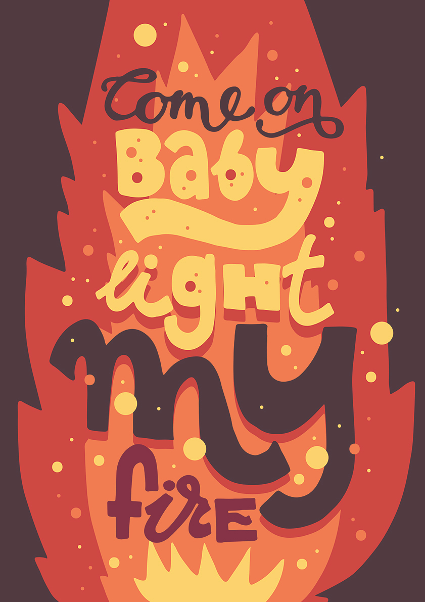 

Большой мотивационный постер на стену Come On Baby 40х50 см без рамы, MMLIGHTMYFIRE