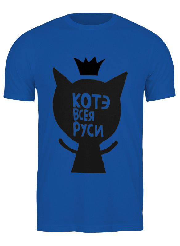 

Футболка мужская Printio Котэ всея руси. синяя S, Синий, Котэ всея руси.