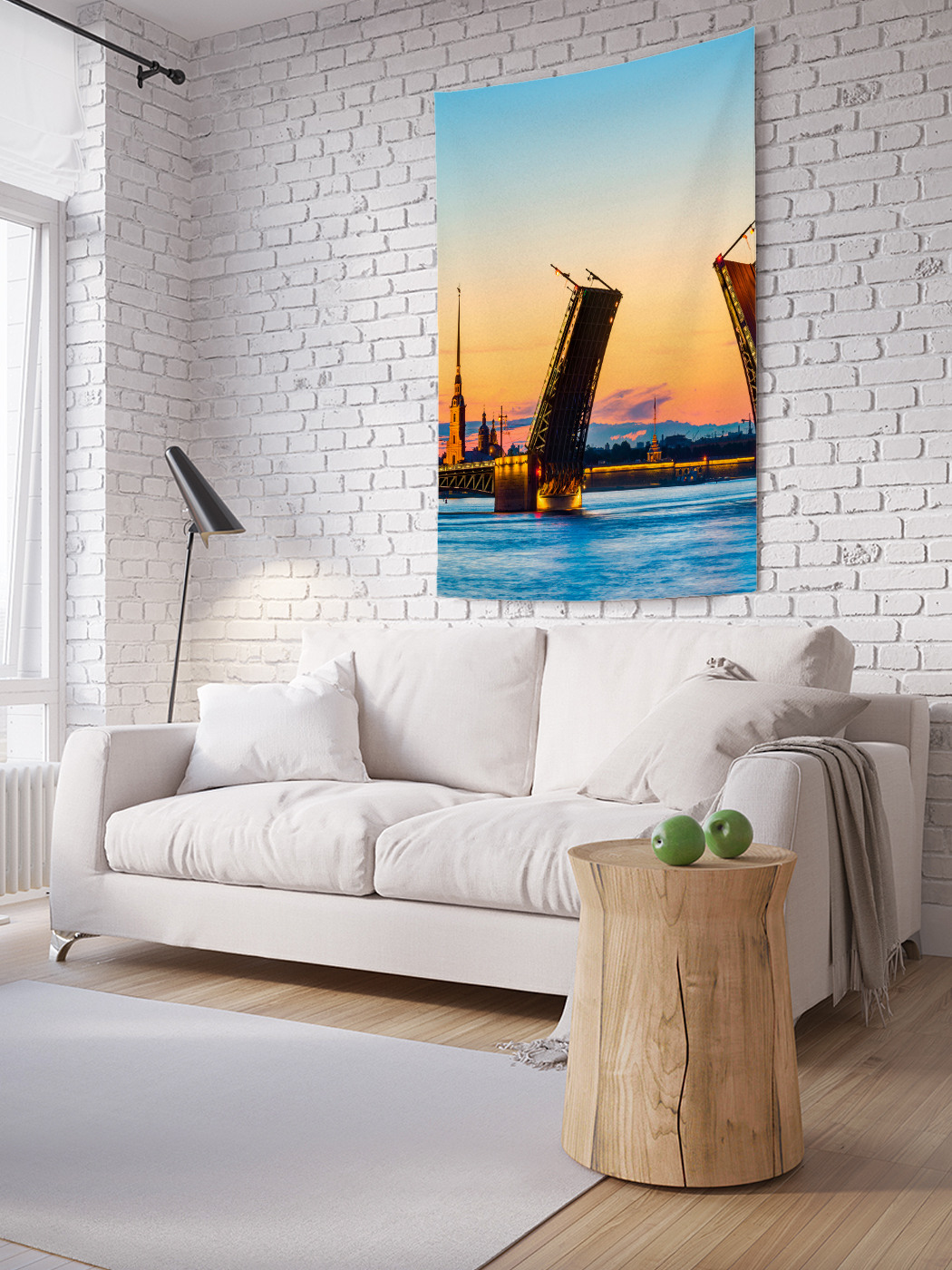 

Вертикальное фотопанно на стену JoyArty Разведенный мост 150x200 см, Разведенный мост