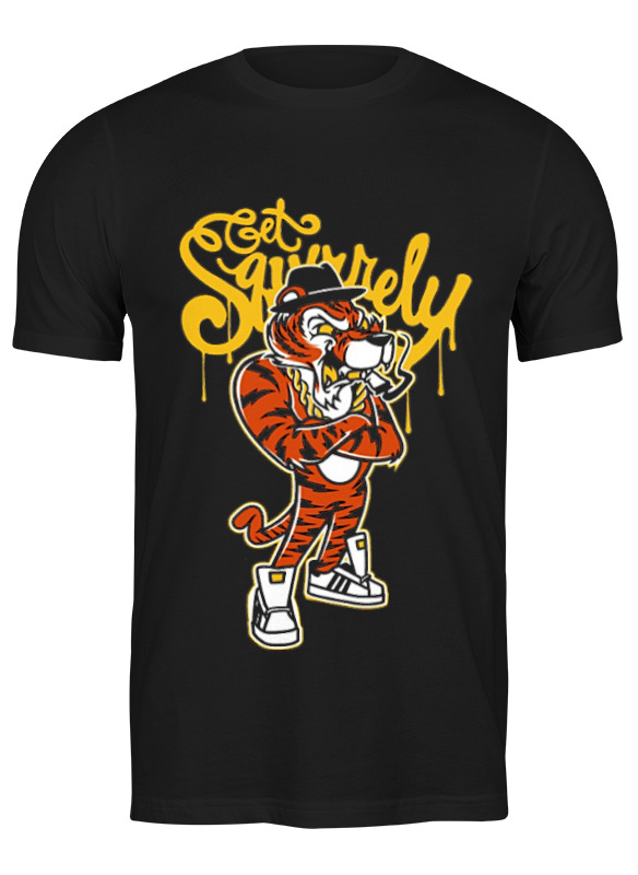 

Футболка мужская Printio Gangsta tiger черная S, Черный, Gangsta tiger