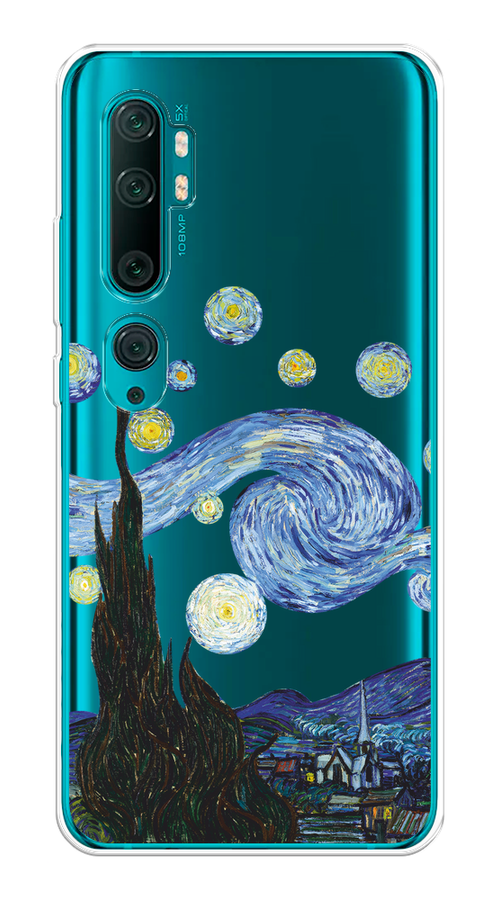

Чехол на Xiaomi Mi Note 10/Mi Note 10 Pro "Ночь Ван Гога", Голубой;синий;черный, 37350-1