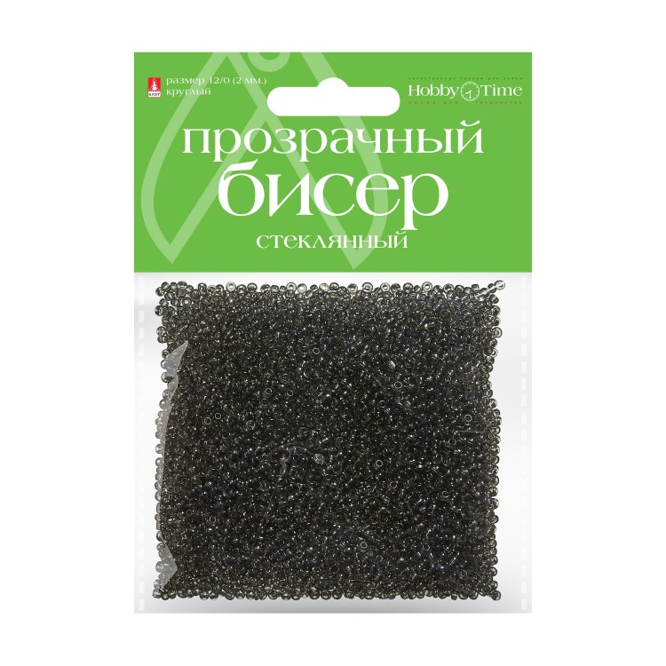 

Бисер круглый ПРОЗРАЧНЫЙ, 2 ММ, 60 на гребне СЕРЫЙ, №10