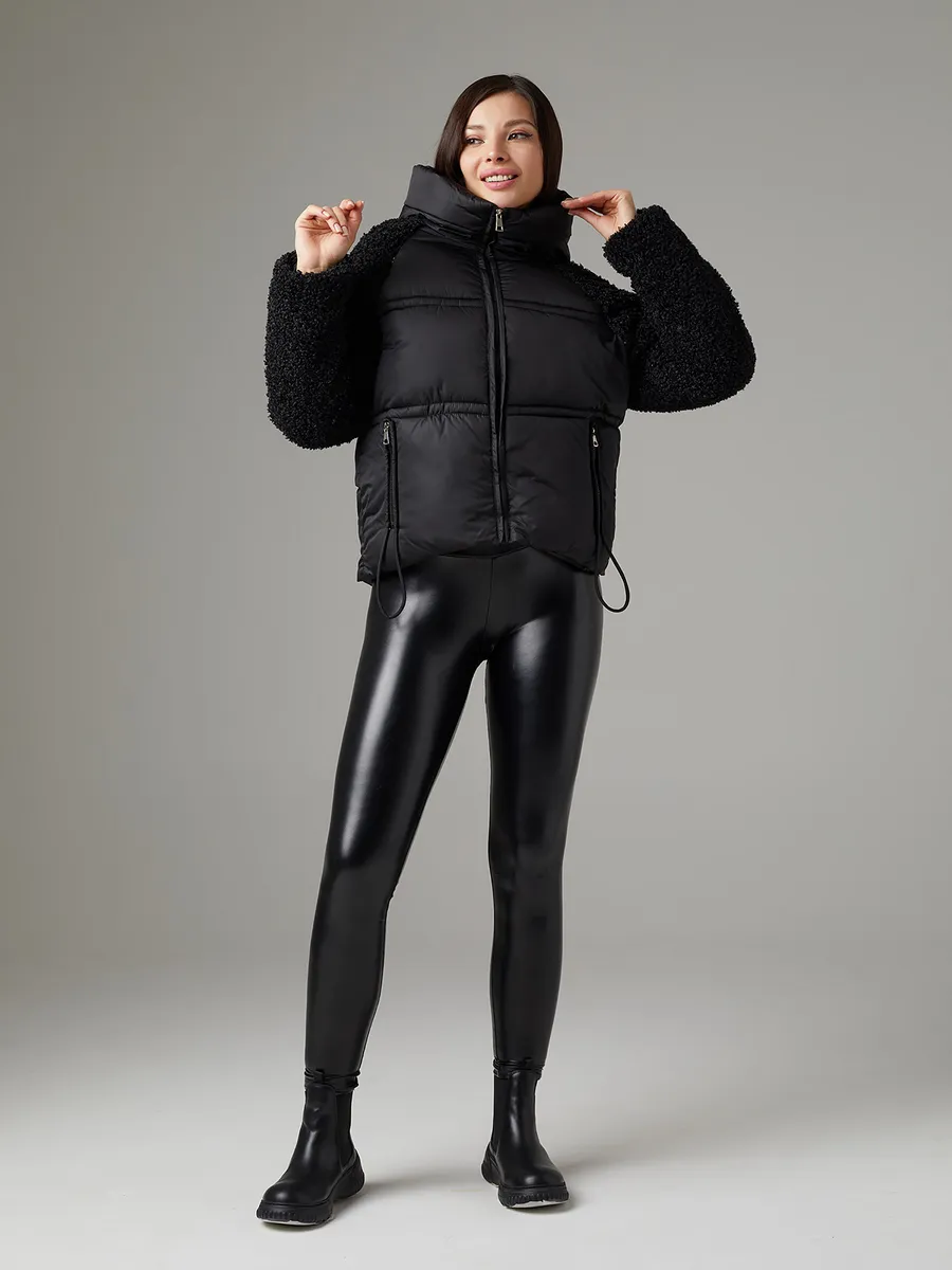 

Куртка женская SAMI FASHION 2377 черная L, Черный, 2377