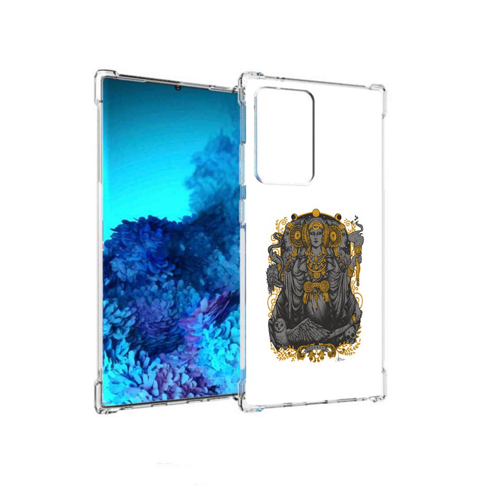 

Чехол MyPads Tocco для Samsung Galaxy Note 20 Ultra божество с золотыми элементами, Прозрачный, Tocco