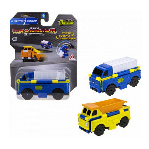 

Автофургон-Самосвал Transcar 2 в 1 трансформер 1toy в ассортименте