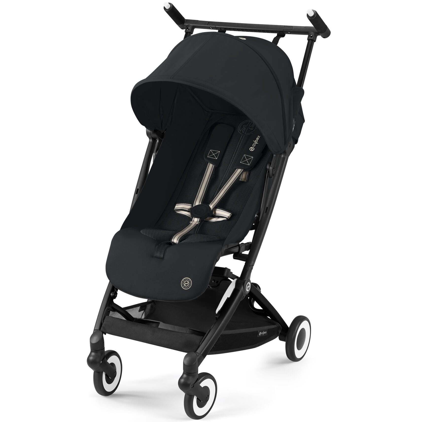 Коляска прогулочная Cybex Libelle Magic Black с дождевиком и бампером