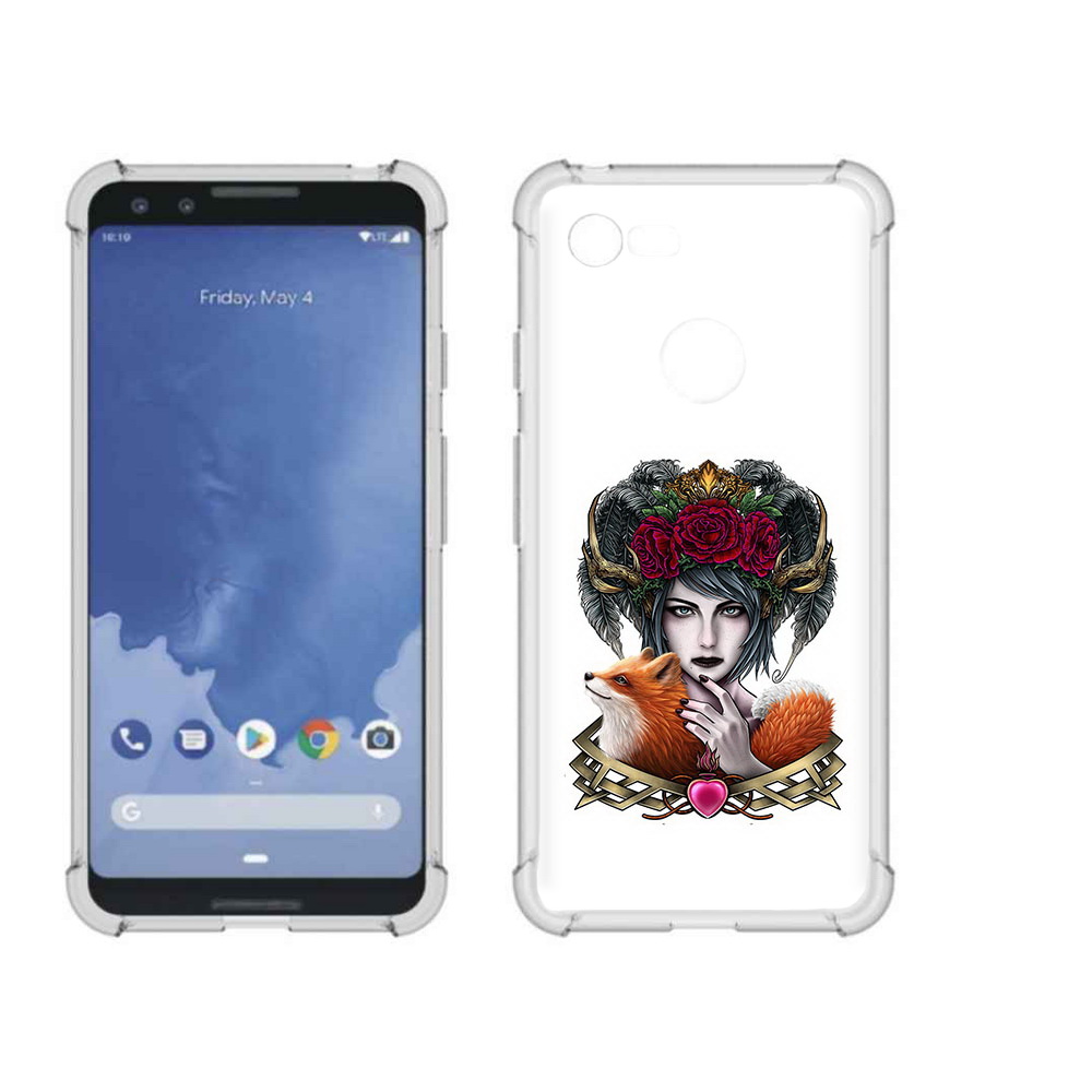 

Чехол MyPads Tocco для Google Pixel 3 девушка с лисой, Прозрачный, Tocco