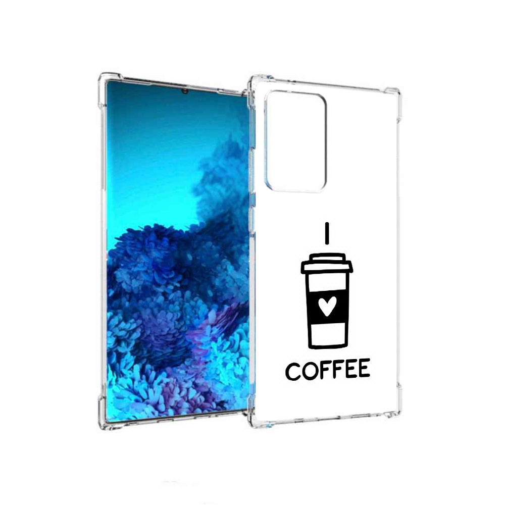 

Чехол MyPads Tocco для Samsung Galaxy Note 20 Ultra Я люблю кофе (PT151896.552.206), Прозрачный, Tocco