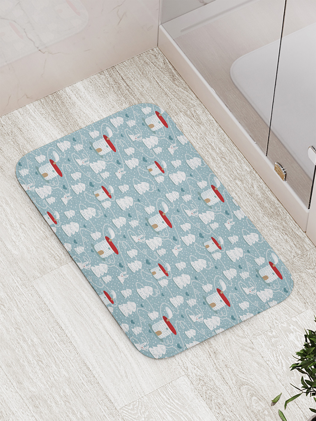 

bath_427858 Коврик противоскользящий для ванной, сауны, бассейна, 77х52 см