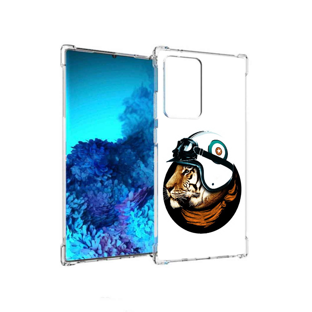 

Чехол MyPads Tocco для Samsung Galaxy Note 20 Ultra Тигр в шлеме (PT151896.552.171), Прозрачный, Tocco