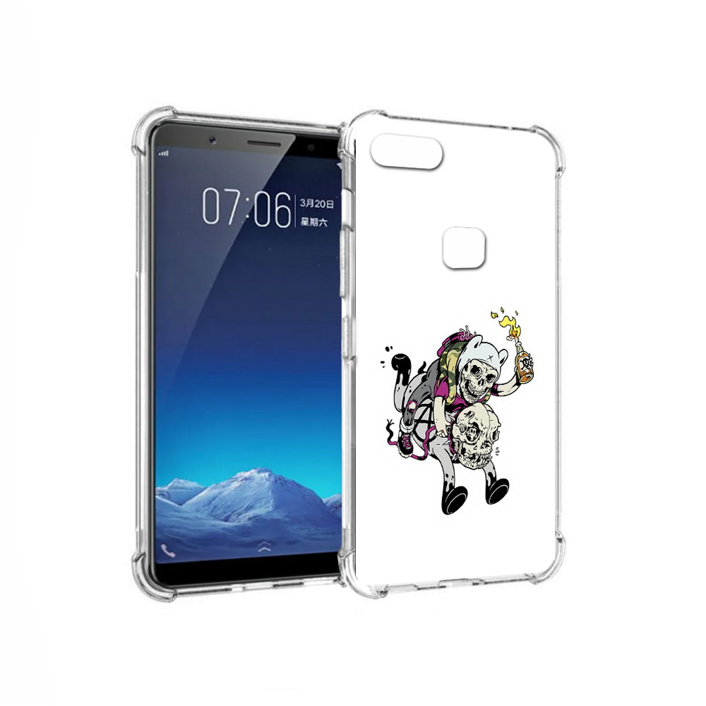 

Чехол MyPads Tocco для Vivo X20 время приключений скелеты (PT108350.433.277), Прозрачный, Tocco
