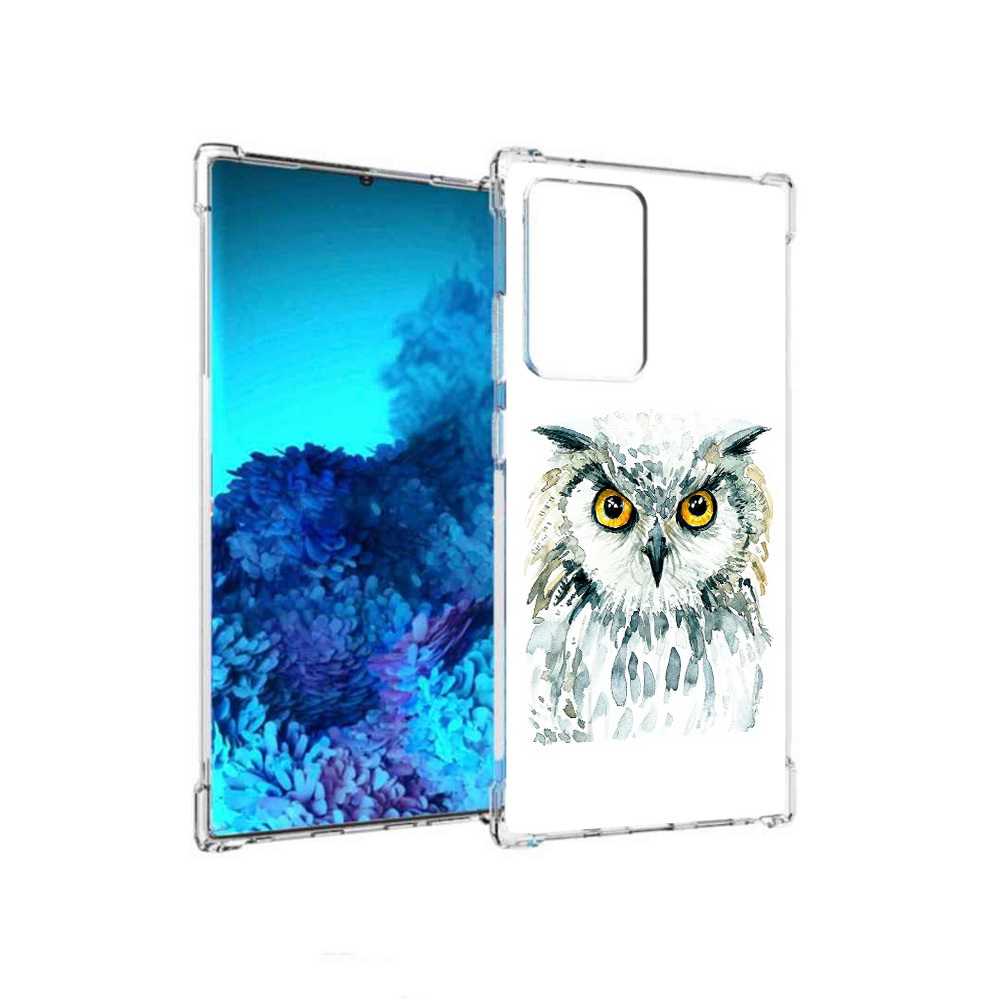 

Чехол MyPads Tocco для Samsung Galaxy Note 20 Ultra Серьезная сова (PT151896.552.156), Прозрачный, Tocco
