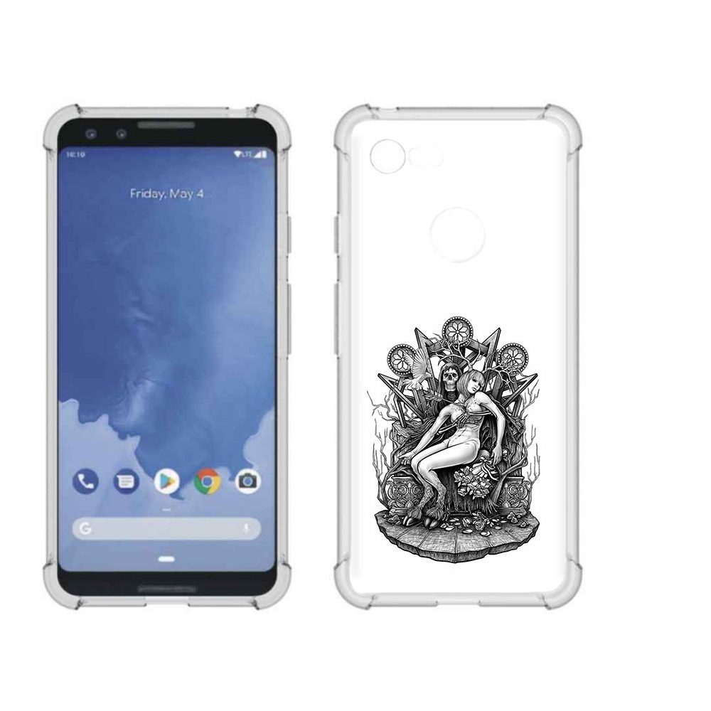 

Чехол MyPads Tocco для Google Pixel 3 девушка на троне, Прозрачный, Tocco