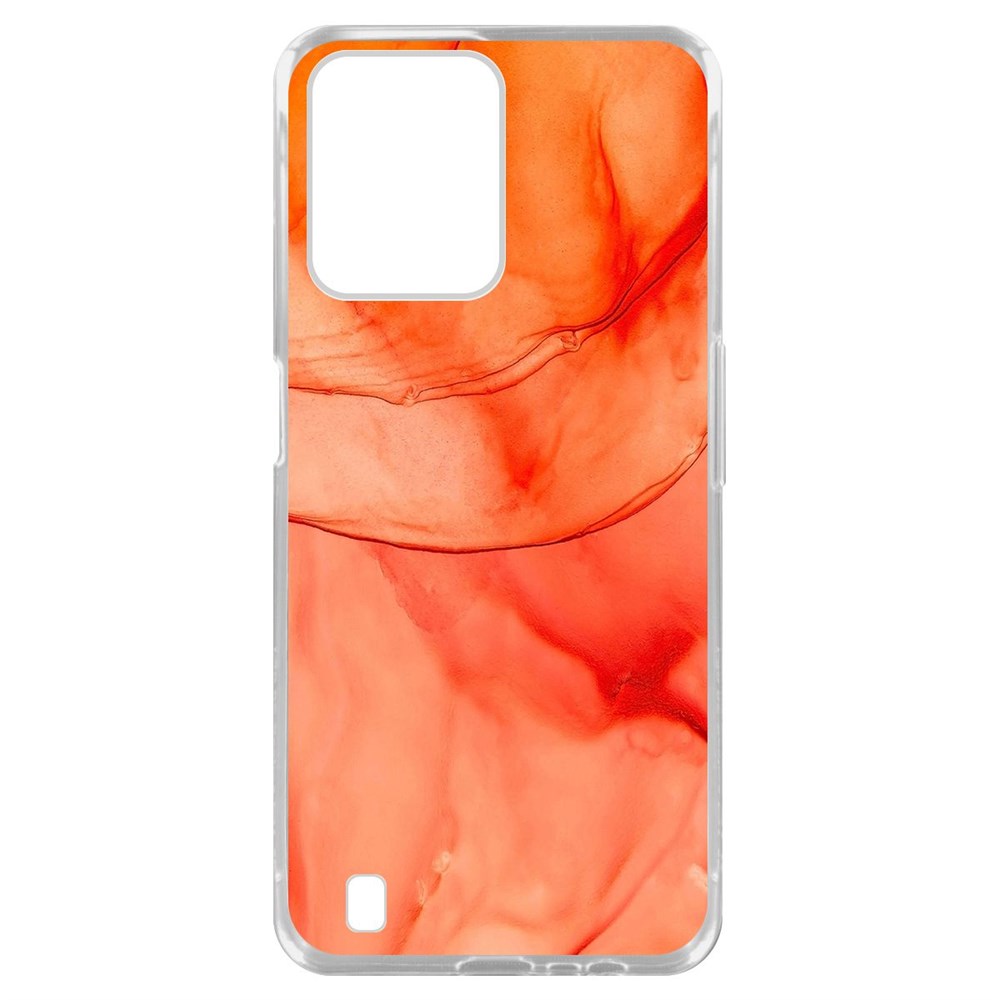 

Чехол-накладка Krutoff Clear Case Абстракт оранж для Realme C31, Прозрачный