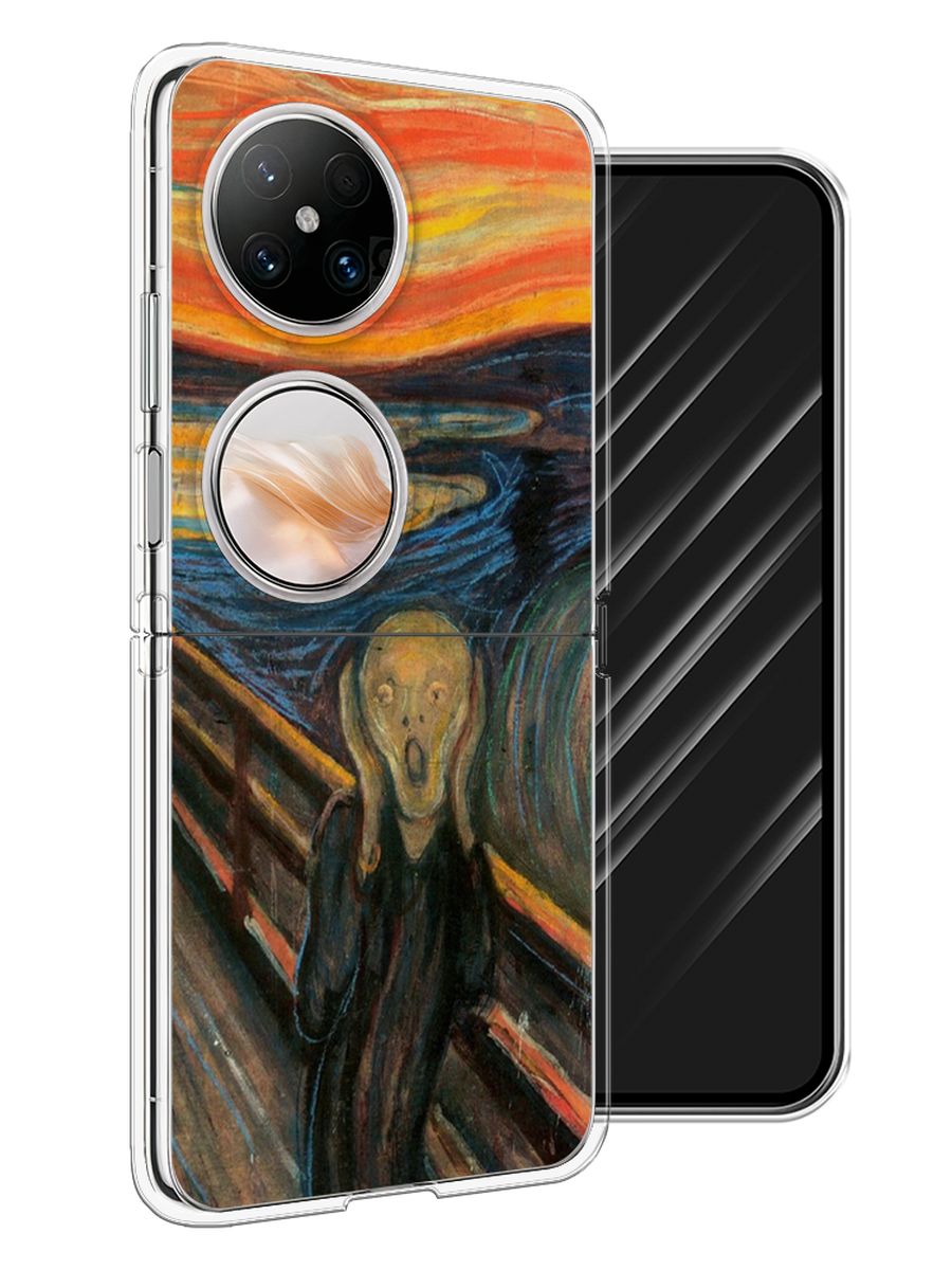 

Чехол Awog на Huawei Pocket 2 "Крик", Оранжевый;синий;серый, 6123850-1