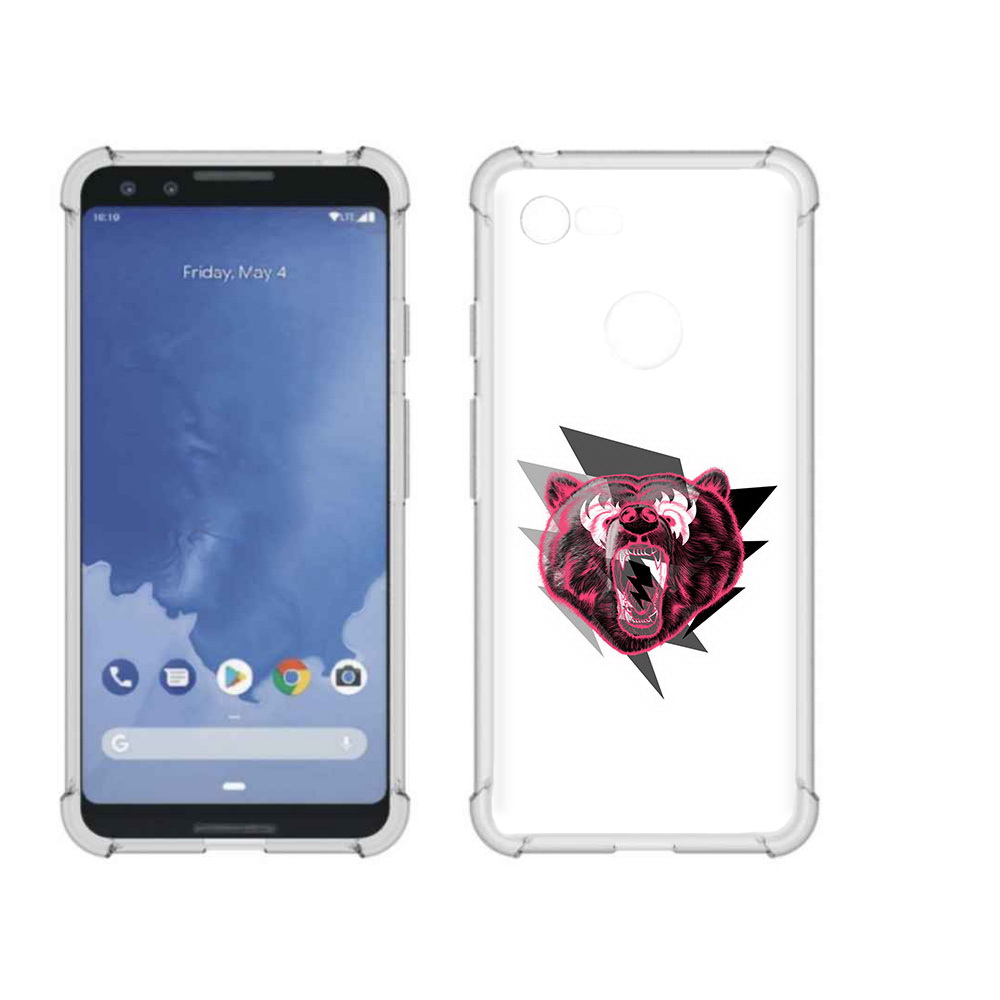 

Чехол MyPads Tocco для Google Pixel 3 грозовой медведь, Прозрачный, Tocco