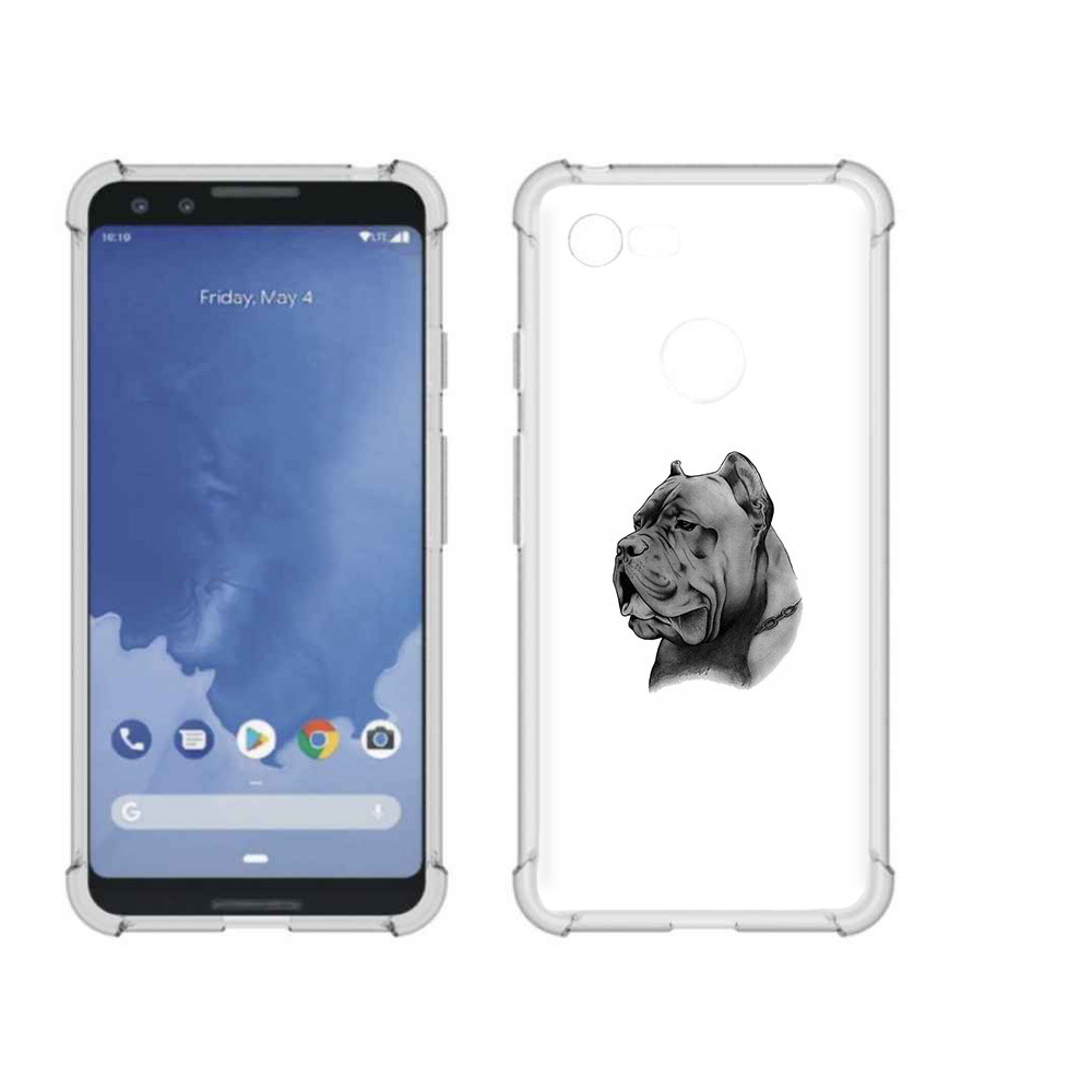 

Чехол MyPads Tocco для Google Pixel 3 грозный бульдог, Прозрачный, Tocco