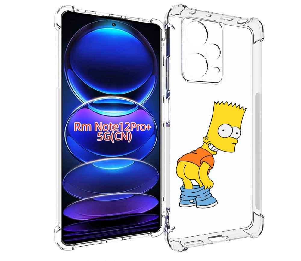 

Чехол MyPads барт-симпсон-довольный для Xiaomi Redmi Note 12 Pro + Plus, Прозрачный, Tocco
