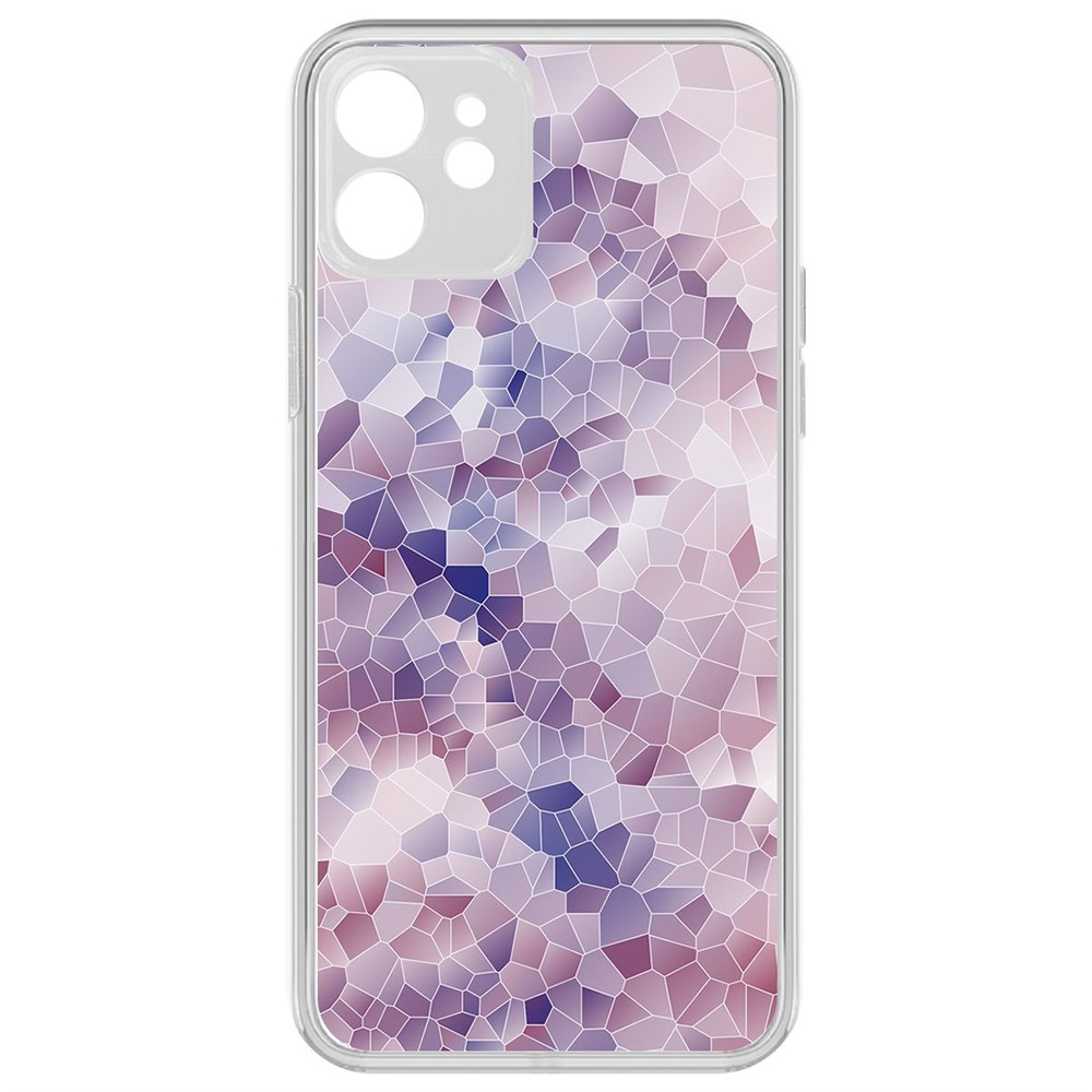 

Чехол-накладка Krutoff Clear Case Витраж 2 для iPhone 12 с защитой камеры, Прозрачный