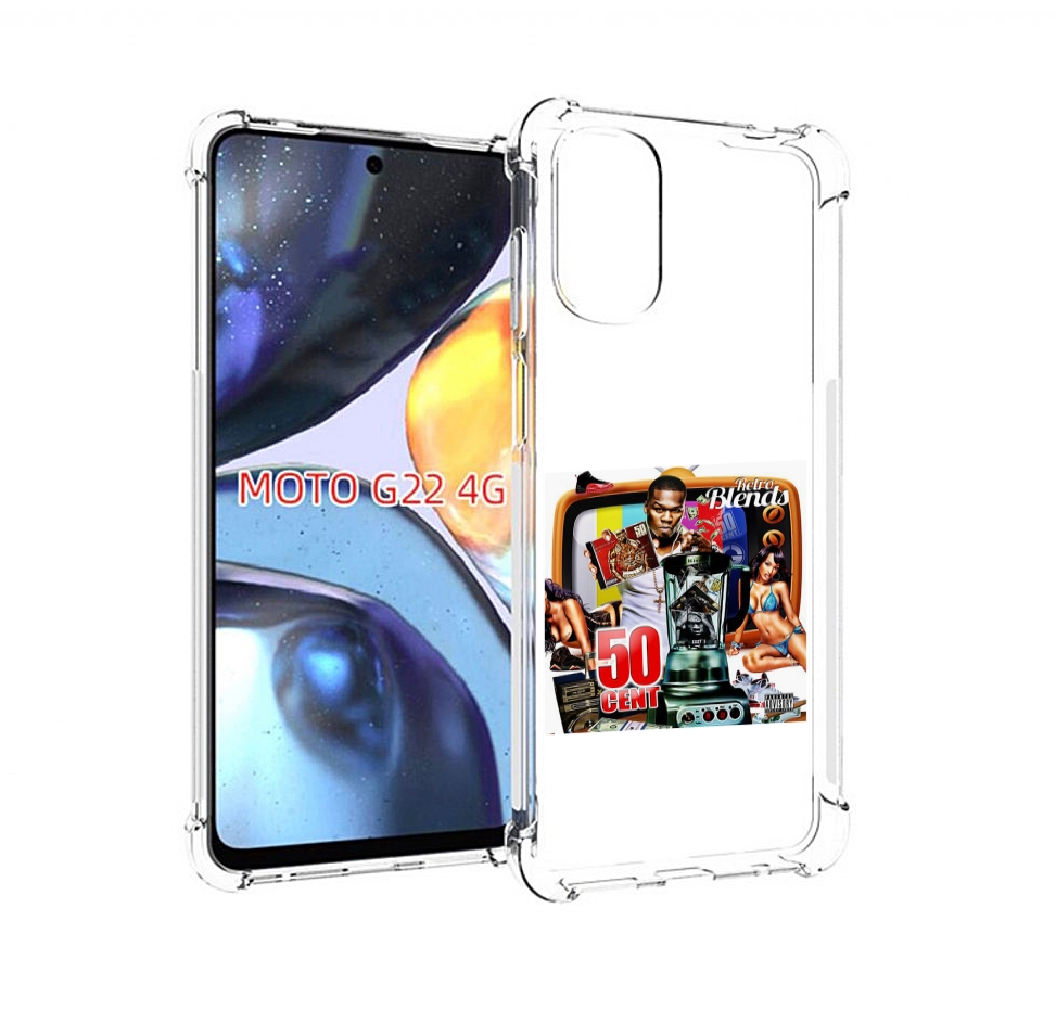 

Чехол MyPads 50 Cent - Retro 50 Cent Blends для Motorola Moto G22 4G, Прозрачный, Tocco