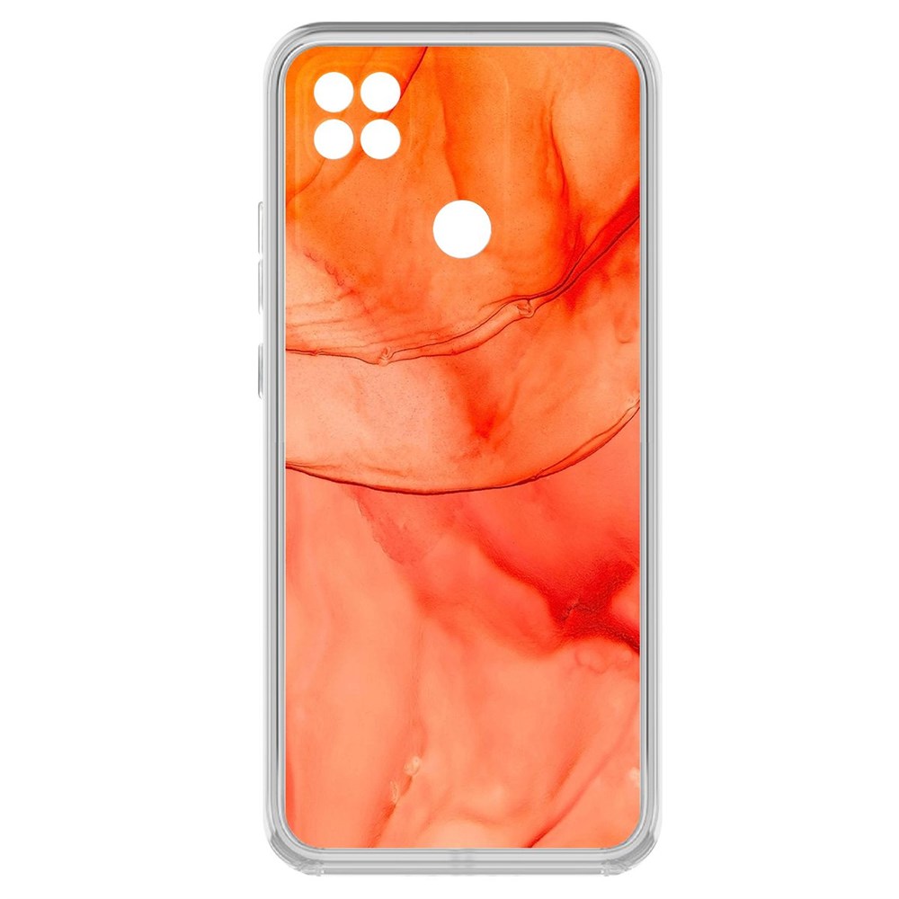 

Чехол-накладка Krutoff Clear Case Абстракт оранж для Xiaomi Redmi 10A, Прозрачный