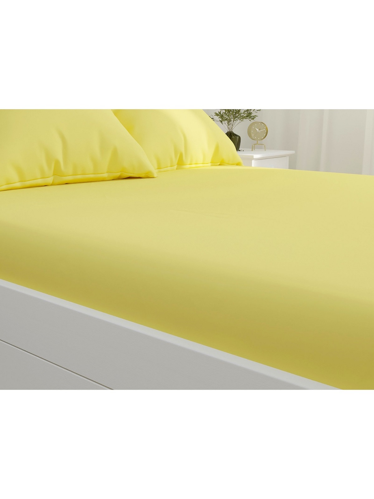 фото Простынь на резинке simple house "yellow cream" 140х200 см