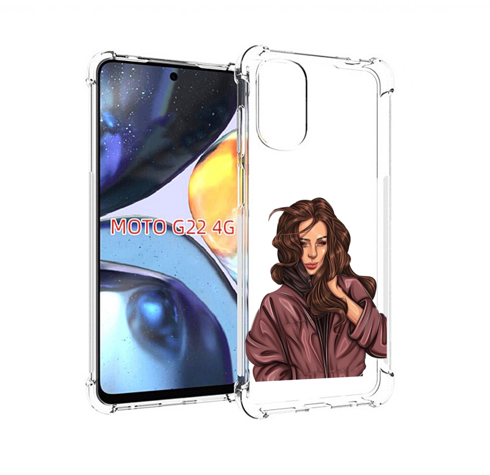

Чехол MyPads Арт рисунок девушки для Motorola Moto G22 4G, Прозрачный, Tocco