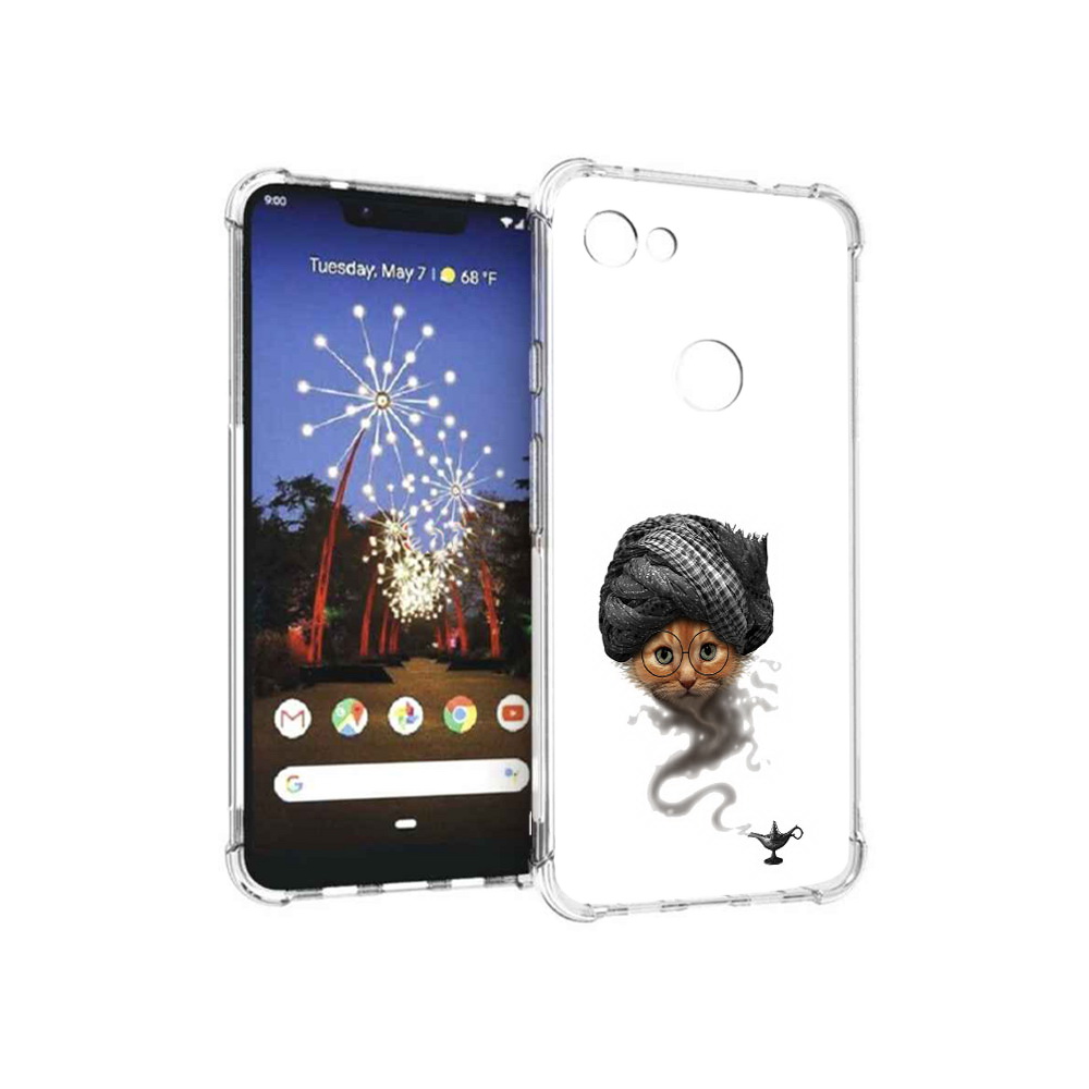 

Чехол MyPads Tocco для Google Pixel 3 XL кот джин, Прозрачный, Tocco
